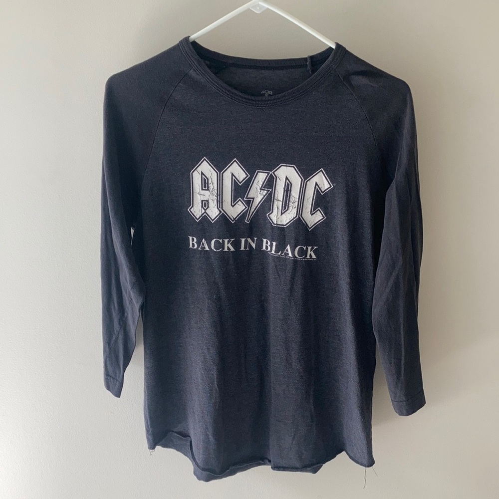 AC/DC Vtg Back in Black 1980 Concert Shirt Sz Med
